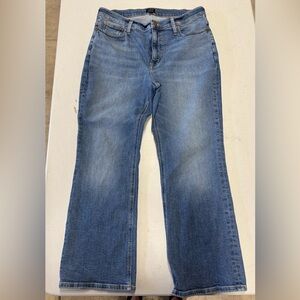 J. Crew Women's Mid-Rise Crop Jeans in Classic Blue